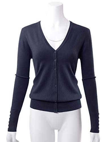 Image of Allsense Women's Long-Sleeve V-Neck Cardigan Sweater | Button Down, Lightweight Soft Knit