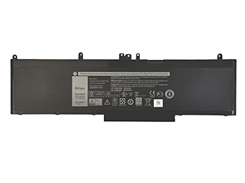 Image of 11.4V 7600mAh 84Wh WJ5R2 4F5YV 0G6LC G9G1H 04F5YV 0G9G1H K1G3K Laptop Battery Compatible with Dell Precision 3510 M3510 Latitude 5570 E5570