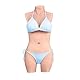 Minaky Silikon Brüste Brustformen 3-Punkt Bodysuit Realistisch Brustplatte mit Katheter für Transgender Crossdresser-Insertable Version C Cup,Elfenbein