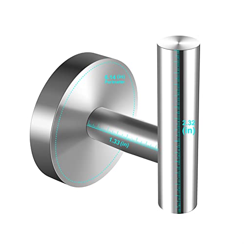 Newpal 2Pcs Bath Robe Hook-304 Stainless Steel Material Shower Wall Hooks, Hidden Screws Contemporary Wall Hook, Towel Hooks For Bathrooms, Suitable For Bathroom, Kitchen, Laundry Room (Silver) #TOP2