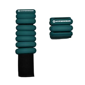 HYPERWEAR Stylish Wrist and Ankle Weights Amplify Your Workouts with Adjustable Wrist Weights Ankle Weights for Women for Walking, Running, Pilates, Yoga, Barre (1lb weights set of 2)