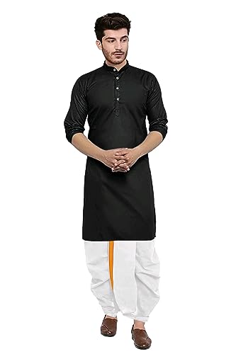 Image of Trustous Kurta Dhoti set for Mens (mahraj dhoti with kurta plain and classis look)