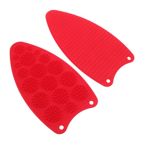 Gatuida Almohadilla de Planchado de Silicona Resistente al Calor, Cojín Aislante Rojo, 2 Unidades, Base Antideslizante para Tablas de Planchar, Protección para Superficies en Uso