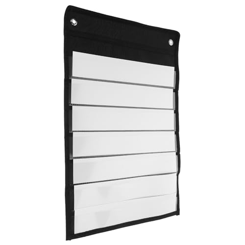 VALICLUD Tableau à Magnétique Rangement Solide Noir en Polyester Plusieurs Compartiments, Organiseur Suspendu pour Bureau ou Maison pour Dossiers Lourds