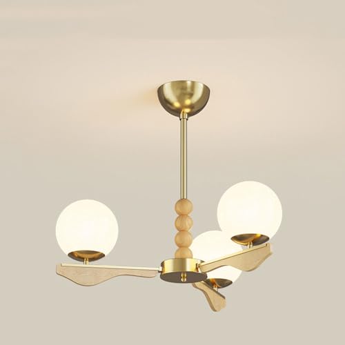 JNPGVTCD Lámpara de Techo empotrada de Cristal lechoso Estilo Granja de Mediados de Siglo Isla de Cocina, lámpara Colgante Vintage de Globo Blanco, Accesorio de Lujo para Sala