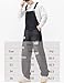 Rexcyril Men's Denim Bib Overalls Ripped Distressed Baggy Fashion Jeans Loose Fit Lightweight Hippie Jumpsuit, Black, 38
