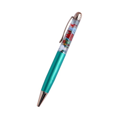 Image of Heart Ballpoint Pen Unique Floating Glitter Stationery Perfect Valentines Birthday Party Favor Gifts(Turquoise)