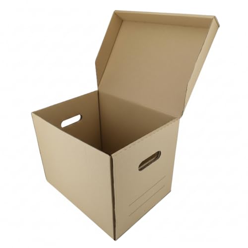 D.RECT Archivbox new IDEA A4 – 6er-Set, säurefreier Archivierungskarton, 360 g/m² Stärke, 250 x 340 x 260 mm (B x T x H) – Robuste Aufbewahrungsbox für Dokumente, Akten und Kataloge