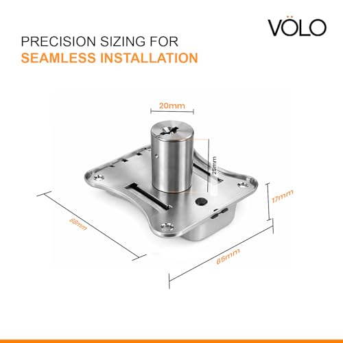 Image of Volo Furniture Cupbord Lock for Drawers and cabinets, Cupboard /Cabinet /Safety /Wardrobe /Furniture almirah Lock for Home and Office (25mm, Stainless Steel)