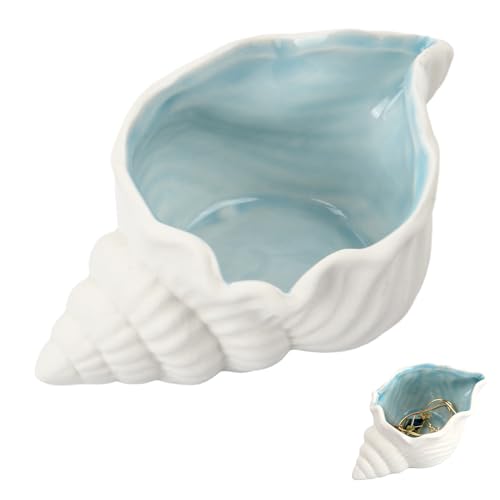 Rapidbok Bandeja Joyas, Cuenco de Concha, Bandeja para Joyas, Bandejas Decorativas, Cuenco Decorativo, Conchas de Mar Decoracion, Adecuado para Decoración Del Hogar y Almacenamiento de Joyas