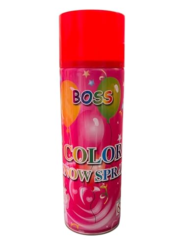 Image of BOSS Natural Skin-Friendly Herbal Holi Snow Spray Bottle Color | Non-Toxic organic natural holi colour 550ML-PINK /RED