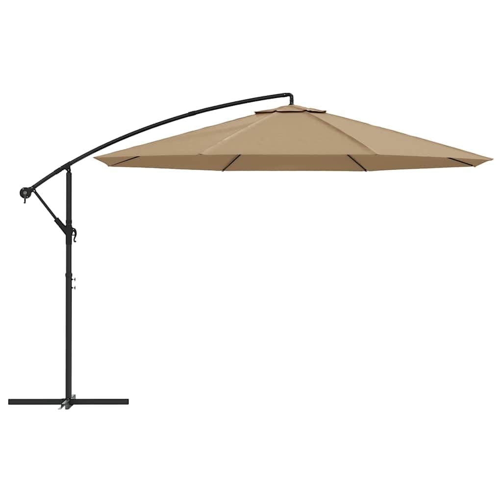Parasol przeciwsłoneczny w kolorze zielonym, odporny na działanie promieni UV, z aluminiową ramą, żeberkami wspornikowymi, ochrona przed wiatrem i wentylacją, na taras, do ogrodu, na balkon