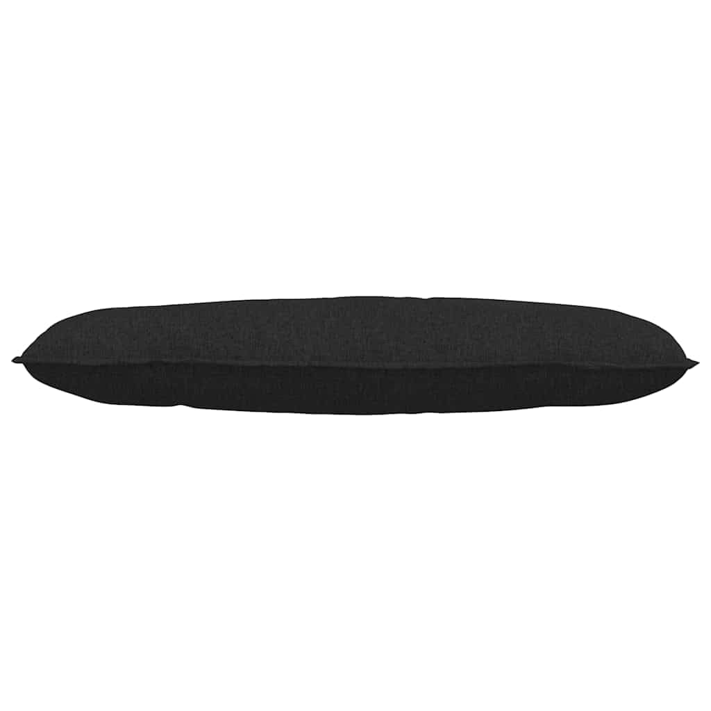 Cojín de respaldo de 120 x 19 x 50 cm - Cómodo cojín para sofá y respaldo de tela en color negro, funda extraíble con cremallera para salón y dormitorio