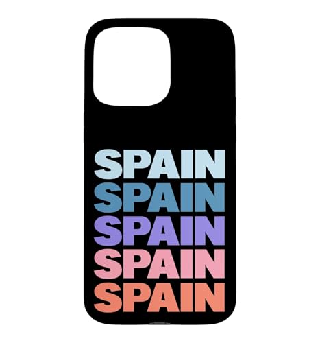 Funny Modern Repetitive Text Design Spain Spaniard Europe �X�}�z�P�[�X iPhone 15 Pro Max �p