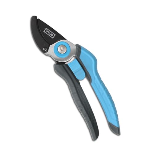 IFFCO Urban Gardens - Anvil Pruners - Heavy Duty 8-Inches Branch Cutter - Anti Rust Blades, Non-Slip Grip with Secure Locking - Suitable for Hard Stems, Deadwood, Thick Branches, and Heavy Pruning