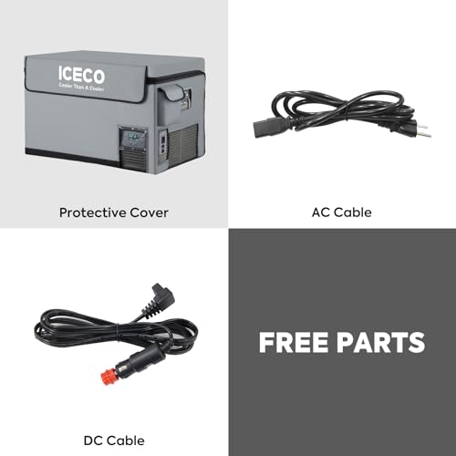ICECO VL60 Portable Refrigerator, Dual Zone Freezer Fridge, 12v Cooler, Platinum Compact Refrigerator, 60Liters, DC 12/24 V, AC 110-240V, 0℉~50℉, Home and Car Use, for Van, Truck, Outdoor, Camping - Image 7