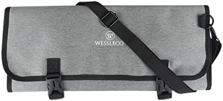 SM SunniMix Knife Bag, Knife Roll Bag, 14 Slots for Knives, and C...
