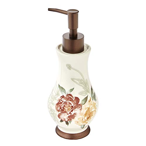 SKL Home Holland Floral Seifenspender, Stein, Natur, 8.2x3.29x3.29