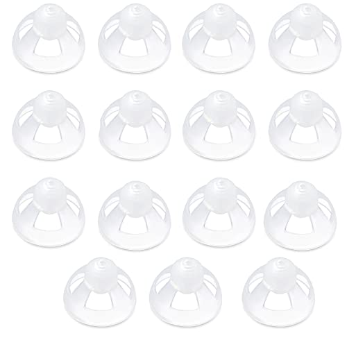 Hearing Aid Ear Piece Open Domes Transparent Soft Silicone Comfortable Ear Tips Invisible 15PCS 12mm