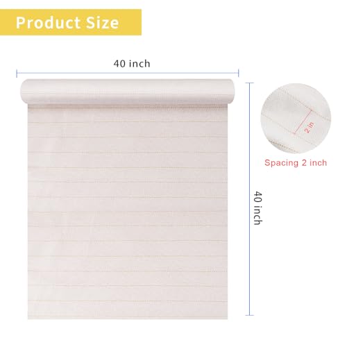 40" × 40" Large Overlocking Primary Tufting Cloth with Marked Lines, Monk's Cloth for Carpet Punch Tufting Gun Punch Needle Fabrics