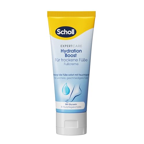 Scholl Expertcare tägliche Fußcreme - mit 2% Vitamin Komplex - ideal für raue und sehr trockene Füße - unparfümiert - schnell einziehend - nicht fettend - 75 ml