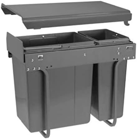Pull Out Kitchen Waste/Recycle Soft Close Bin for 300mm Cabinet - Hinged Door Unit (20L + 10L)