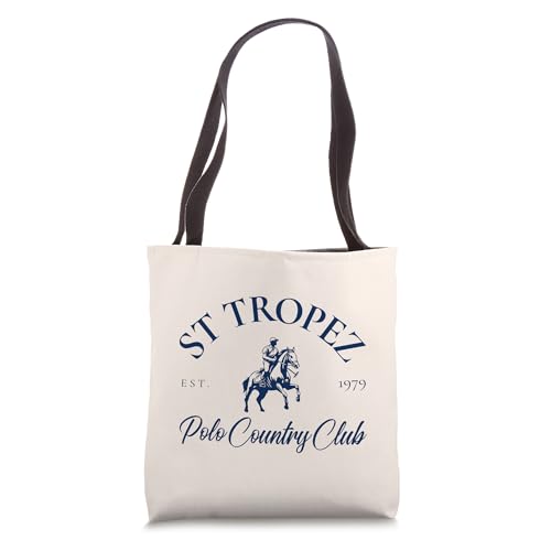 Polo Country Club Athletic Sport Aesthetic Crewneck Tote Bag