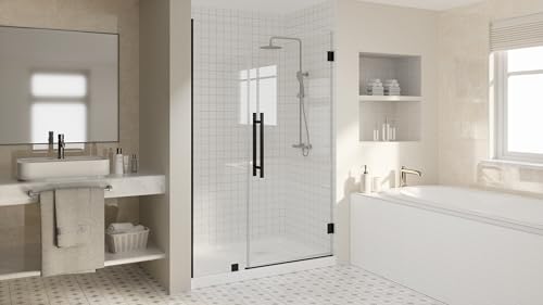 Oudbo Molartte Frameless Wall Hinge Shower Door With 5/16"(8Mm) Tempered Glass,Hinged Single Swing Shower Door By Easy Clean Coating Glass thumb #1