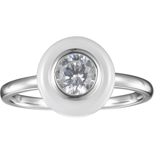Ceranity - Bague motif - Argent 925 - Oxyde de Zirconium - T60 - 1-12/0052-B