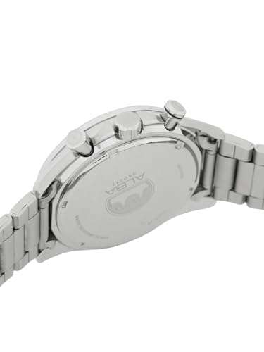 ALBA Stainless Steel Men Analog Wristwatch At3J19X1, Black Dial, Silver Band - Image 5