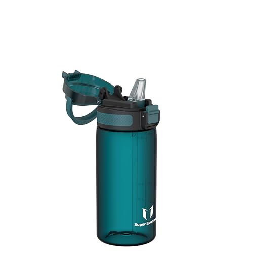 Super Sparrow Trinkflasche Kinder - TouchSip Wasserflasche - 500ml - BPA-frei - Ideale Sportflasche - Strohhalm Tritan Flasche für Kinder, Sport, Outdoor und Camping - Leicht