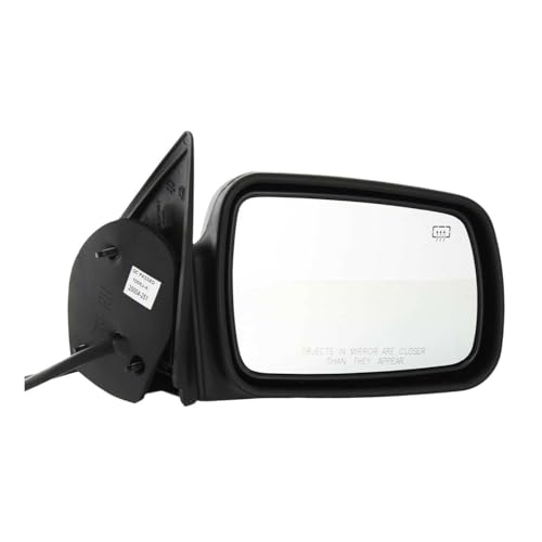 Door Mirror Power Heated 1pc Right Passenger Side Textured Black Exterior for Jeep Grand Cherokee Laredo & Limited 1996-1998 Non-Fold Door Mirror Operate without Auto-Dimming