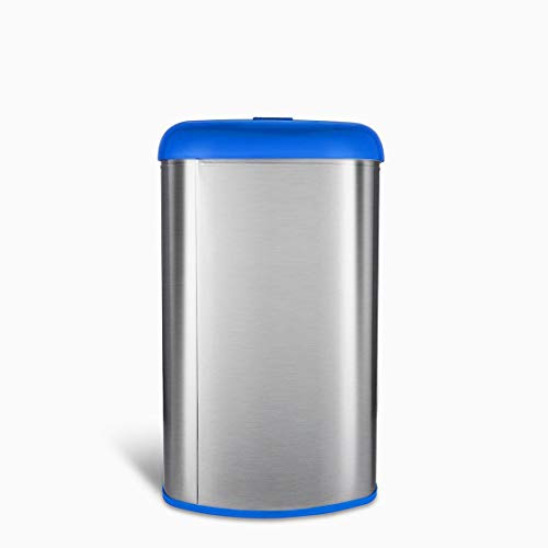 Caneca de basura abierta Ninestars 50 L plateada miniatura 6
