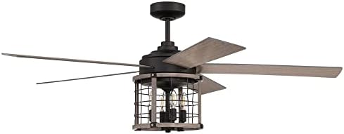 Ventilador de Techo 56" Con Luz LED y Control Remoto 120V miniatura 3