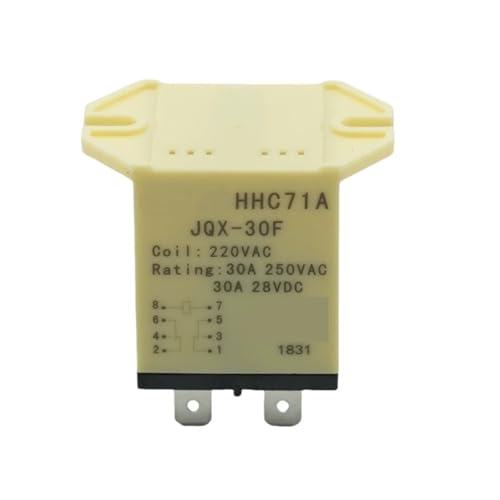Relais de puissance JQX-30F 220V avec commutation haute capacité 30A à 8 broches