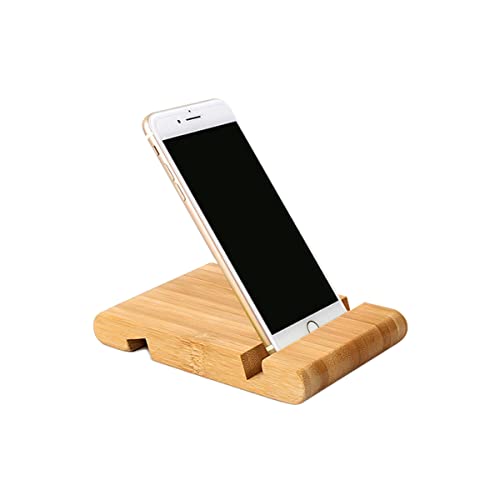 Jagowa Bamboo Tablet & Phone Stand, Double Slot, Wooden, Portable, Desk Stand - Image 4