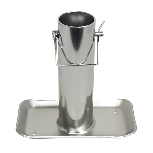Jeremywell Placa de pie desmontable para gato de remolque, capacidad de 5000 libras con base de pin para barco, caravana, caravana, longitud del tubo de 7-1/2 pulgadas