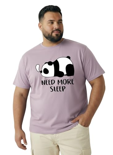 Image of Toodlegram Men's Plus Size Graphic Printed Cotton T-Shirt Casual Round Neck Regular Fit
