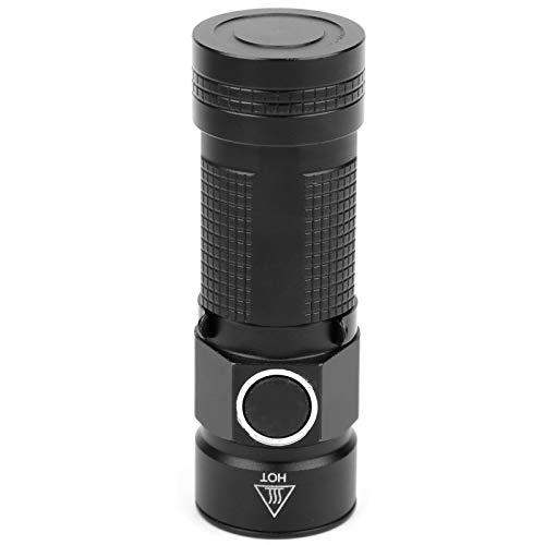 Tissting Mini Linterna LED portátil, Linterna de Llavero Recargable USB Luz Blanca Impermeable 3 Modos estroboscópico Alto y Bajo para Acampar Senderismo al Aire