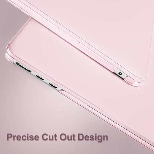 Image of MOSISO Compatible with MacBook Air 13 inch Case M5 2026 M4 2025 M3 M2 2024-2022 A3449 A3240 A3113 A2681, Hard Shell&Keyboard Cover&Screen Film&Type C for MacBook Air 13.6 inch Case, Rose Pink