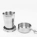 Guangcailun Todo el Acero Inoxidable Plegable retráctil Taza Plegable Taza Taza Blackjack