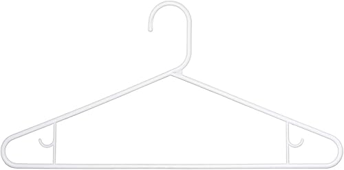 Miniatura 4 de Clorox Perchas de plástico blanco  Paquete de 10  Ideal para uso diario estándar  Dos ganchos para accesorios  Juego económico, 10 unidades