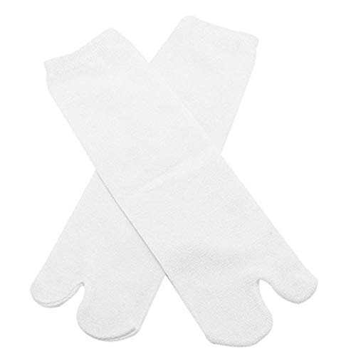 Pursuestar 3 Pairs Bamboo Fiber Men Women Unisex Casual Sandal Split Two Toe Tabi Flip Flops Socks Elastic Free Size White + Grey + Black