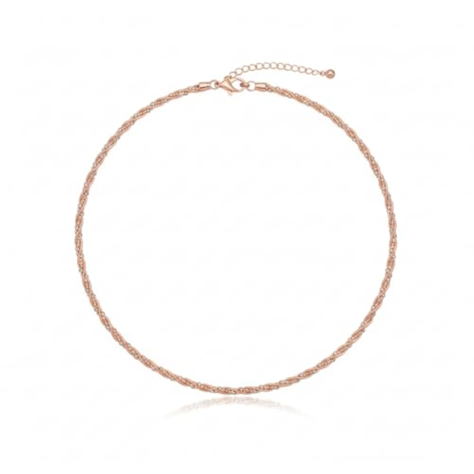 Women's Pure Silver Rose Gold Necklace, Elegant Gift