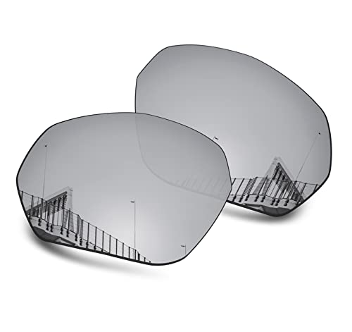 Image of Well-aimed Replacement Lenses Compatible with Oakley Plazma OO9019 Sunglasses - Silver Iridium Polarized