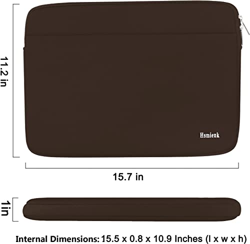 Image of Laptop Sleeve Bag 15.6 inch, Shockproof Protective Notebook Case with Accessory Pocket, Briefcase Carrying Laptop Sleeve for 15.6 inch HP, ASUS, Dell, Lenovo, Acer -Coffee
