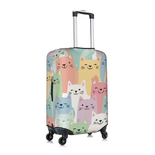 Cute Cats Pet Luggage Cover Washable Suitcase Cover Anti-Scratch Luggage Protector Covers Elastic Suitcase Identify S fits 18-21 Inch Luggage3