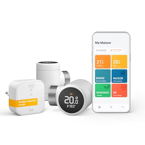 tado° Smart Thermostat X, kit de démarrage avec Bridge X, gestion...