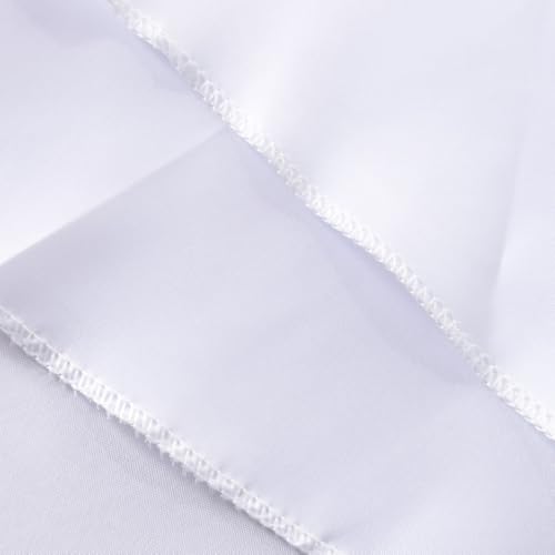 Nappe de mariage blanche en satin ronde 275 cm pour table d'hôtel - 7