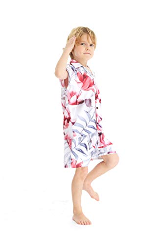 Image of Boys' Aloha Shirt Cabana Set in Signature Prints | Button Front Shirt; Soft Rayon Fabric; Signature Tropical Prints; Lightweight Comfort; Vacation Ready